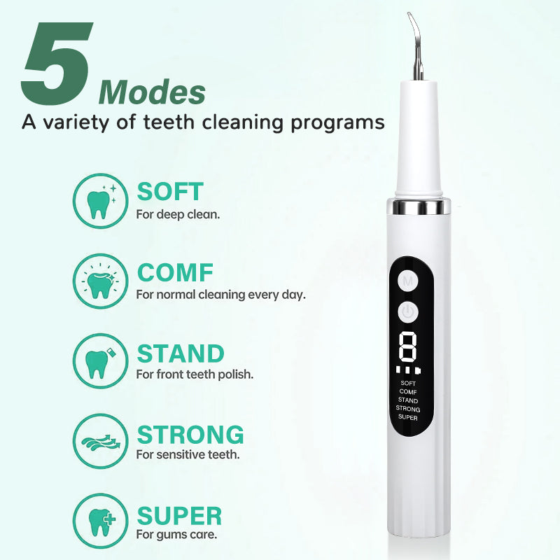 Advanced Ultrasonic Tooth Cleaner Professional Tartar Remover | Safe for Home Use